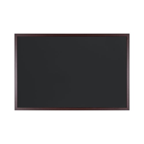 Bi-Office Optimum Chalkboard - 900 x 600 mm - Non-Magnetic Surface, Cherry MDF Frame