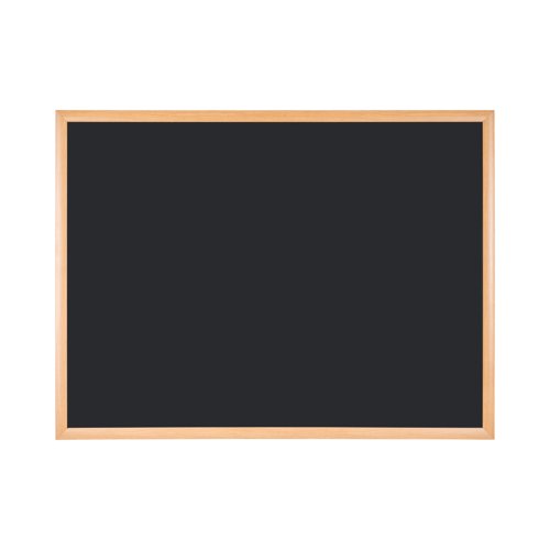 Bi-Office Transitional Chalkboard - 1200 x 900 mm - Non-Magnetic Surface, Oak MDF Frame