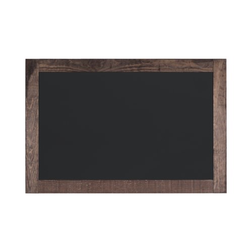 Bi-Office Rustic Chalkboard - 1200 x 900 mm - Non-Magnetic Surface, Wood Frame