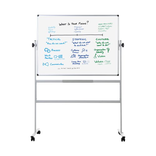 Bi-Office Revolving Whiteboard Lacquered Steel Surface 120x90cm QR0203 | Bi-Silque