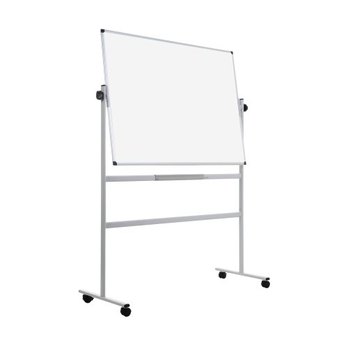 Bi-Office Revolver Double Sided Magnetic Whiteboard Laquered Steel Aluminium Frame 1200x1200mm - QR0303 Drywipe Boards 49288BS