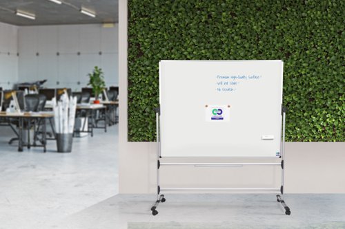 Bi-Office Earth-It Revolver Double Sided Magnetic Enamel Whiteboard Aluminium Frame 1200x900mm - RQR0224 68937BS Buy online at Office 5Star or contact us Tel 01594 810081 for assistance