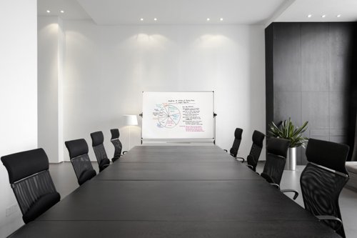 Bi-Office Earth-It Mobile Whiteboard Non Magnetic 1500x1200mm Silver - RQR0421 Drywipe Boards 45984BS