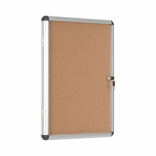 Earth Enclore Enclosed Cork Noticeboard 6xA4 Aluminium Frame RVT610101150