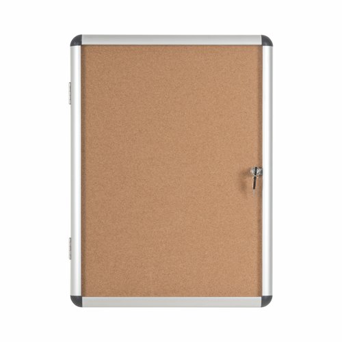 Earth Enclore Enclosed Cork Noticeboard 6xA4 Aluminium Frame RVT610101150