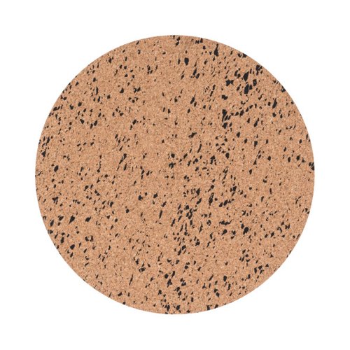 Eco Frameless Cork Board, Double-Sided Cork and Cork with Black Eva, Round 45 x 45 cm