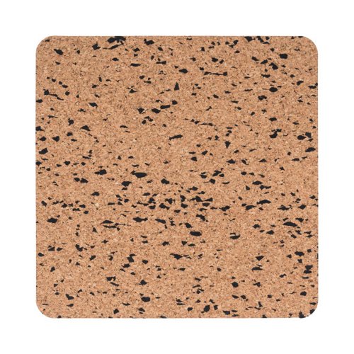Eco Frameless Cork Board, Double-Sided Cork and Cork with Black Eva, Square 30 x 30 cm