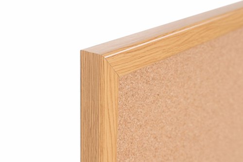 Earth Prime Cork Noticeboard 90x60cm Cork Surface Oak MDF Frame SF132001233