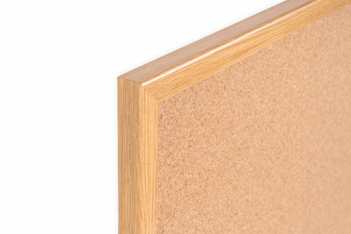 Earth Executive Cork Noticeboard 120x90cm Cork Surface Oak MDF Frame SF152001239