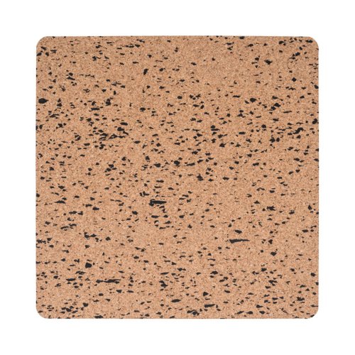 Eco Frameless Cork Board, Double-Sided Cork and Cork with Black Eva, Square 45 x 45 cm