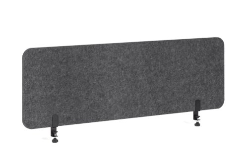 55749BS - Bi-Office Archyi Sculpo 1400 x 400mm Desk Panel Frameless Dark Grey - SPD740207372