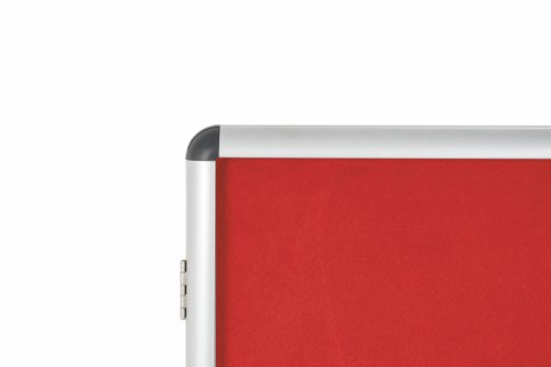 Bi-Office Enclore Red Felt Lockable Noticeboard Display Case 9 x A4 720x981mm - VT630105150  46089BS