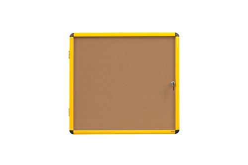 Bi-Office Industrial Ultrabrite Cork Pinboard Display Case 940x981 (12xA4) VT6601611511