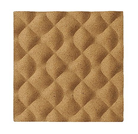 Bi-Office Archyi Ripple 200 x 200mm Cork Tiles (Pack 12) - WT0529033 63008BS Buy online at Office 5Star or contact us Tel 01594 810081 for assistance