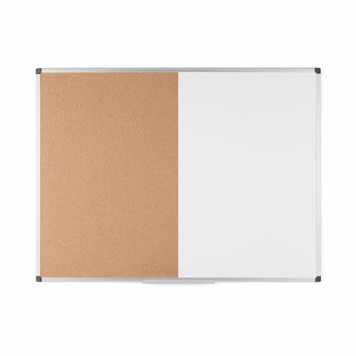 Bi-Office Maya Combination Board Cork/Magnetic Whiteboard Aluminium Frame 900x600mm - XA0303170