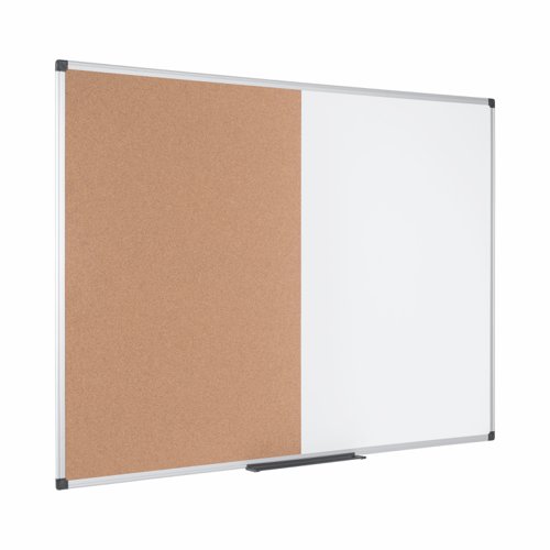 Bi-Office Maya Combination Board Cork/Non Magnetic Whiteboard Aluminium Frame 1200x900mm - XA0502170 Combination Boards 46180BS