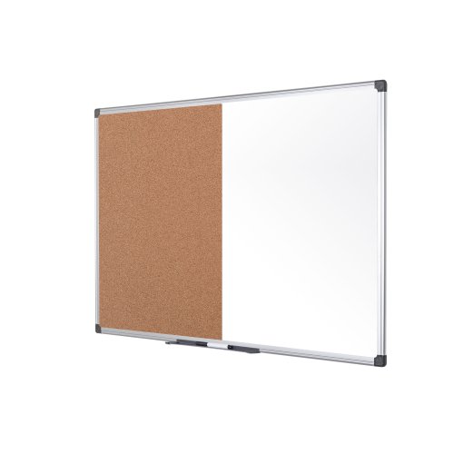 Bi-Office Maya Combination Board Cork/Non Magnetic Whiteboard Aluminium Frame 1800x1200mm - XA2702170