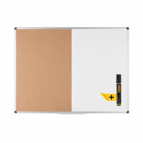 Bi-Office Maya Combination Board Cork/Magnetic Whiteboard Aluminium Frame 1800x1200mm - XA2703170 Bi-Silque
