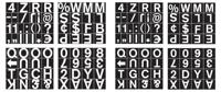 Bi-Office Magnetic Letters Numbers and Symbols 23mm White on Black CAR0702