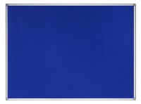 Bi-Office Earth-It Blue Felt Noticeboard Aluminium Frame 900x600mm