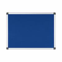 Bi-Office Maya Blue Felt Noticeboard Aluminium Frame 1200x900mm - FA0543170