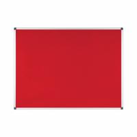 Bi-Office Maya Red Felt Noticeboard Aluminium Frame 1200x900mm - FA0546170