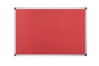 Bi-Office Aluminium Trim Felt Notice Board 1200x900mm Red FA0546170