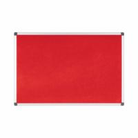 Bi-Office Maya Red Felt Noticeboard Aluminium Frame 2400x1200mm - FA2146170