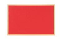 Bi-Office Earth-It Executive Red Felt Noticeboard Oak Wood Frame 900x600mm