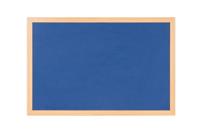 Bi-Office Earth-It Blue Felt Noticeboard Oak Wood Frame 1200x900mm - FB1443233