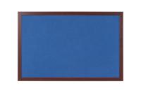 Bi-Office Earth-It Blue Felt Noticeboard Cherry Wood Frame 1800x120mm - FB8543653