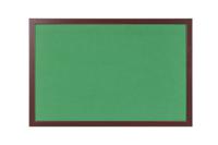 Bi-Office Earth-It Green Felt Noticeboard Cherry Wood Frame 1800x1200mm - FB8544653