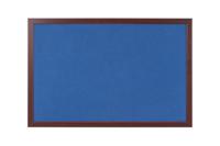 Bi-Office Earth-It Blue Felt Noticeboard Cherry Wood Frame 2400x1200mm - FB8643653