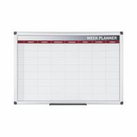 Bi-Office Weekly Magnetic Whiteboard Planner Aluminium Frame 900x600mm - GA0333170