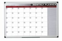 Bi-Office Month Magnetic Whiteboard Planner Aluminium Frame 900x600mm - GA0336170