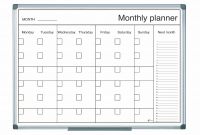 Bi-Office Magnetic Black and White Month Planner 60x40cm