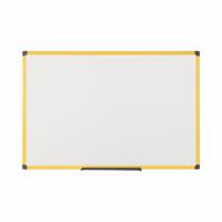 Bi-Office Ultrabrite Magnetic Lacquered Steel Whiteboard Yellow Aluminium Frame 900x600mm MA0315177