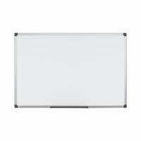 Bi-Office Maya Magnetic Melamine Whiteboard Grey Plastic Frame 600x450mm - MB0407186