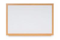 Bi-Office Earth-It Non Magnetic Melamine Whiteboard Oak Wood Frame 1200x900mm - MB14002318