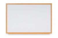 Bi-Office Earth-It Non Magnetic Melamine Whiteboard Oak Wood Frame 2400x1200mm - MB86002319