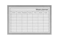 Bi-Office Magnetic Weekly Planner Whiteboard Grey Frame 60x40cm MM03000839