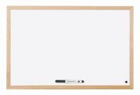 Bi-Office Basic Whiteboard Pine Frame Melamine 600 x 400 mm