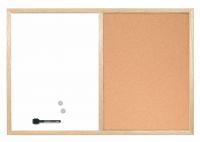 Bi-Office Cork and Drywipe Combination Board 600x400mm MX03001010