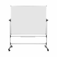 Bi-Office Earth-It Revolver Double Sided Magnetic Enamel Whiteboard Aluminium Frame 1200x900mm - RQR0224