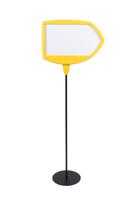 Bi-Office Yellow Arrow Floor Sign Magnetic Drywipe Surface SIG01010909