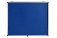Bi-Office Fire Retardant Blue Felt Lockable Noticeboard Display Case 18 x A4 1360x953mm - ST390101150