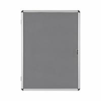 Bi-Office Enclore Grey Felt Lockable Noticeboard Display Case 9 x A4 720x981mm - VT630103150