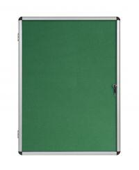 Bi-Office Enclore Display Case Green Felt Acrylic Aluminium Frame 15xA4 VT640102150