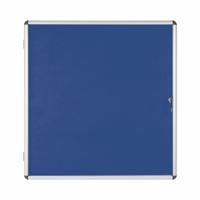 Bi-Office Enclore Blue Felt Lockable Noticeboard Display Case 12 x A4 940x981mm - VT660107150
