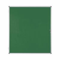 Bi-Office Enclore Display Case Green Felt Acrylic Aluminium Frame 20xA4 VT740102150